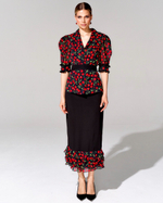 Костюм с юбкой длины миди