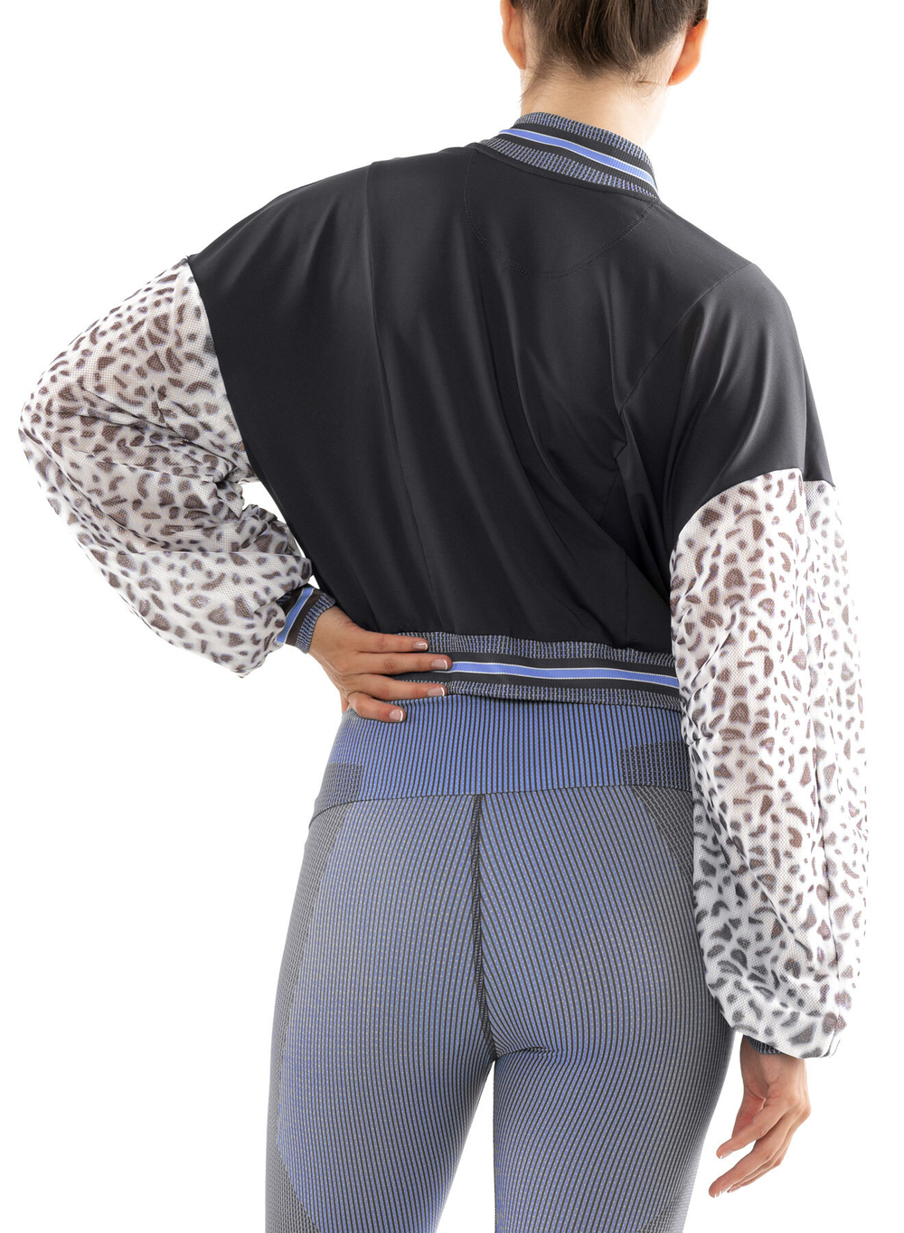 Женская теннисная куртка Lucky in Love On The Prowl Prowl Cropped Bomber Jacket Women - charcoal