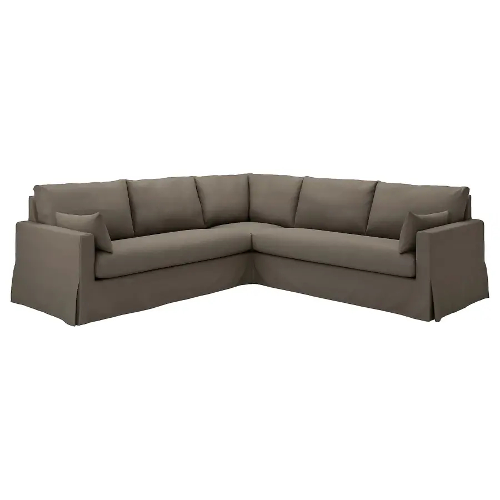 Диван угловой 4-местный - IKEA HYLTARP/ХИЛТАРП ИКЕА, коричневый