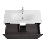 Тумба с раковиной BelBagno 90 UNO-MINI-900-2C-SO-GSO+BB-8099-3-90 темно-серая матовая