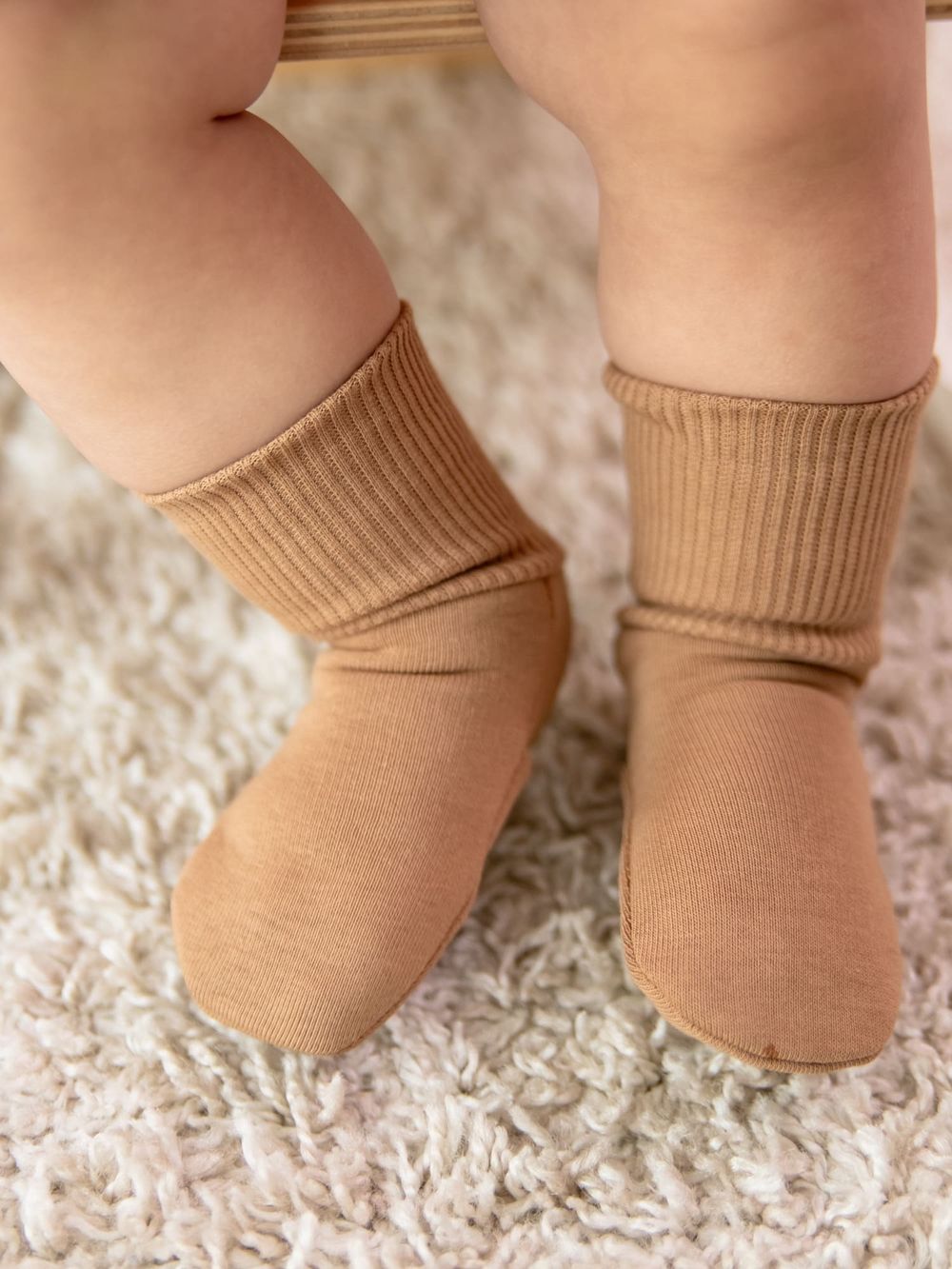 Носочки из футера "Песок" 0+