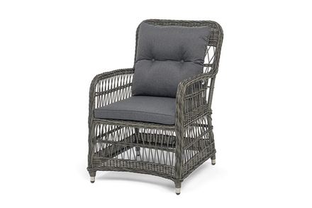 "Цесена" кресло плетеное из искусственного ротанга, цвет графит