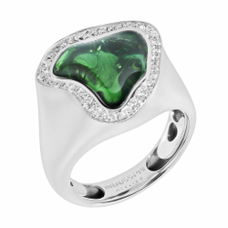 Кольцо с Турмалином и Бриллиантами, R0030-31/1