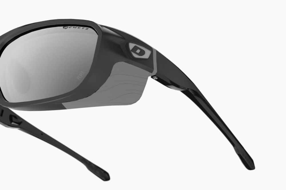 Спортивные очки Demetz Piment 2.0 / Solid Black / Matt Black Brown Mirror Ice Blue Cat.4