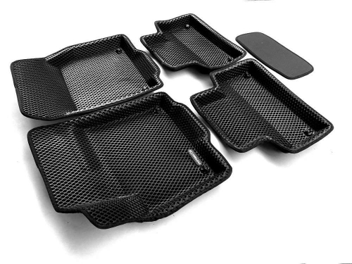 Коврики салона для LAND ROVER Range Rover Evoque (2011-2018) Euromat 3D EVA черные Арт EM3DEVA-003103