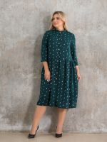 Платье 1329 темно-зеленый Novita (Акция)