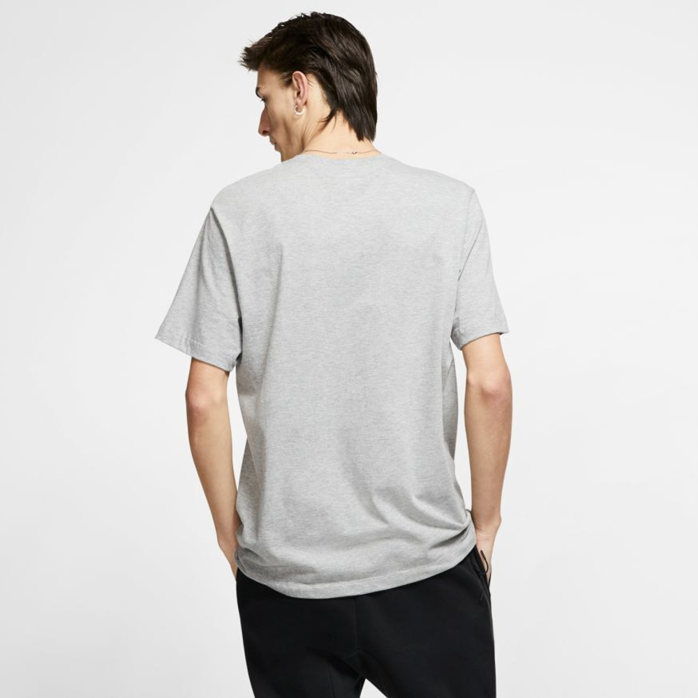 Мужская теннисная футболка Nike NSW Tee Just Do It Swoosh M - dk grey heather/black