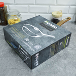 Сковорода 30см Premium blue с несъемной ручкой и стеклянной крышкой