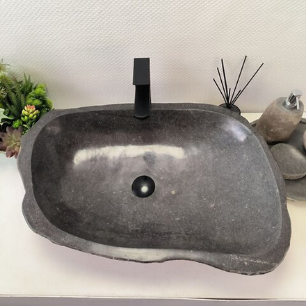 Раковина из речного камня RS-63607 (70*48*16) 0124