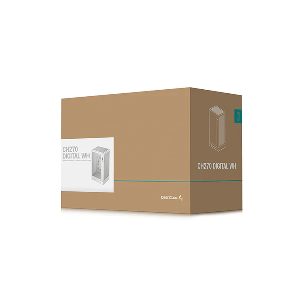 Компьютерный корпус Deepcool CH270 DIGITAL WH без Б/П