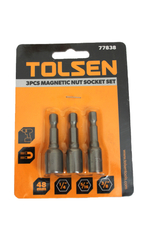 Биты с торцевыми головками TOLSEN 1/4" 5/16" 3/8" 48мм 3шт. 77838