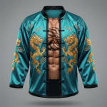 Джерси сублимационная бирюзовая без вышивок ХК "Шанхайские Драконы". Финал сезона