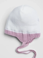 Шапка зимняя с помпоном и ушками для девочки