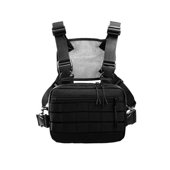 Сумка ТАЙНА нагрудная таслан черная