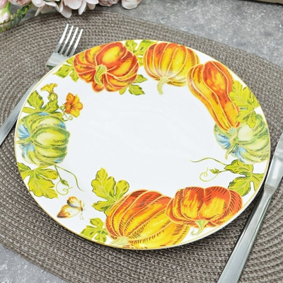 Тарелка обеденная 23см Тыквы