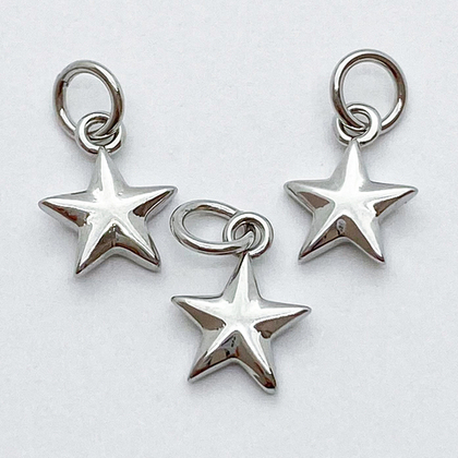 Подвеска Звезда, цвет серебро, размер 8*10 мм, цена за 1 шт