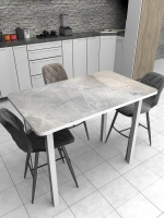 Обеденный стол "Мрамор Марквина синий" 90x60 см