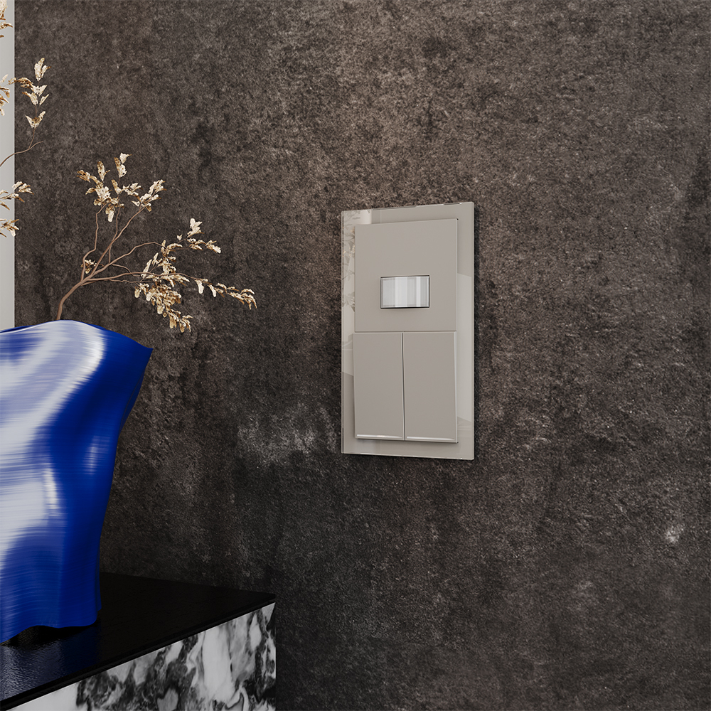 Рамка стеклянная VOLTUM S70 на 2 поста, (кашемир, стекло)