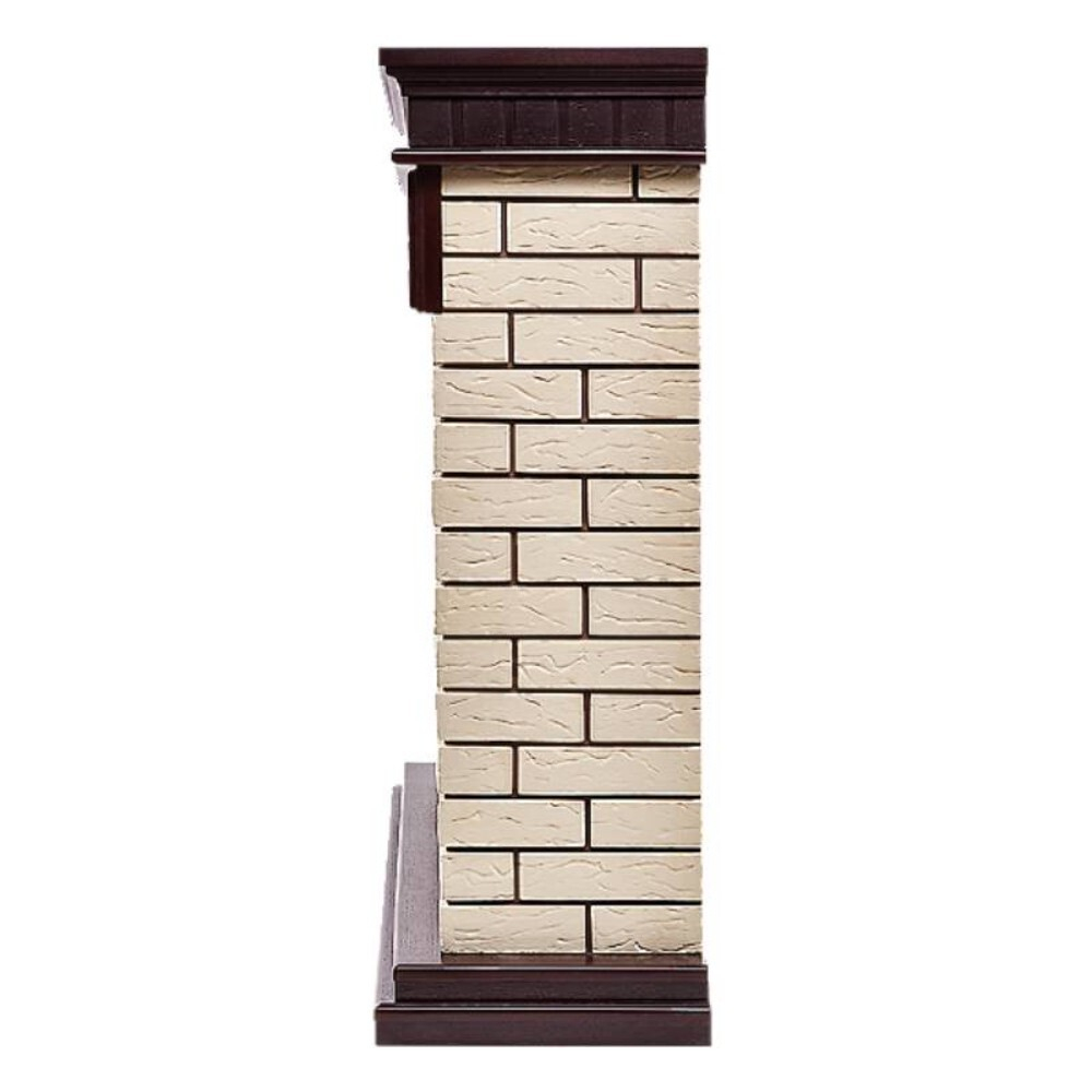 Каминокомплект: Очаг Electrolux EFP/P-2520LS N, портал Bricks 25 камень бежевый, шпон темный дуб