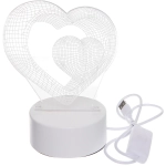 Светильник ночник «3D-Парящая любовь» на пластиковой подставке, с включателем USB