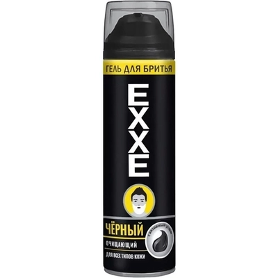 Гель для бритья 200мл EXXE Черный с активным углем Для всех типов кожи