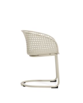 Уличный стул Tenaro из бежевого пластика и стали