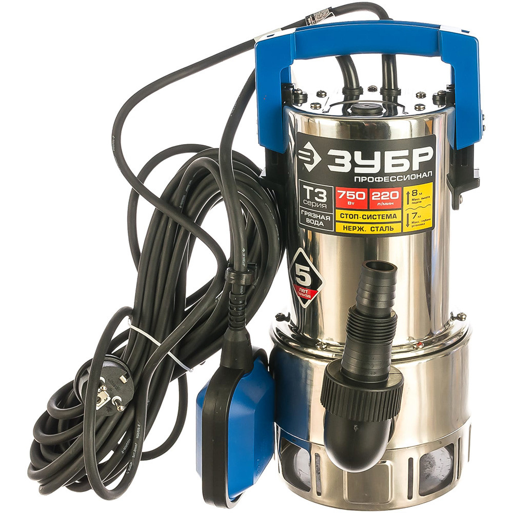 Насос дренажный Зубр Профессионал НПГ-Т3-750-С