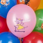 Шар (12''/30 см) Три Кота, Игры во дворе, Ассорти, пастель, 1 ст, 10 шт.