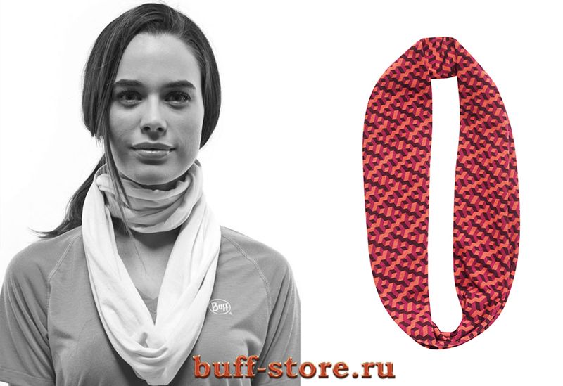 Шарф-снуд-хомут из хлопка Buff Jacquard Ruut Фото 1