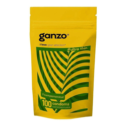 Презервативы Ganzo Ultra thin, ультратонкие, латекс, 18 см, 100 шт