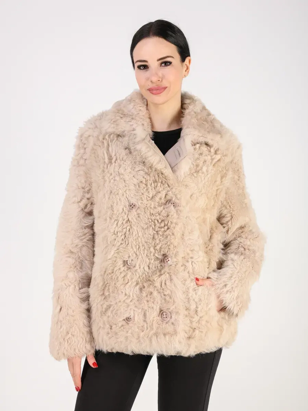 Дубленка зимняя шуба натуральная короткая