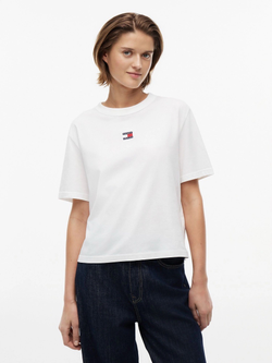 Футболка Tommy Jeans Badge Boxy Ecru