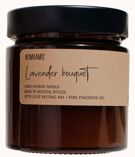 LAVENDER BOUQUET свеча в янтарной банке, Nomkamo