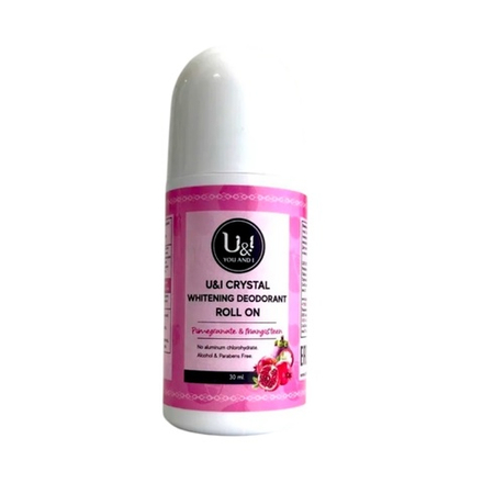 U&I кристаллический роликовый дезодорант с гранатом и мангостином (U&I Crystal Whitening Deodorant Roll On Pomegranate & Mangosteen), ТМ U&I