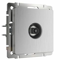 Розетка TV Werkel оконечная серебряная рифленая 27367