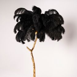 Торшер страусиные перья Feather Lamp A MODERN GRAND TOUR черный