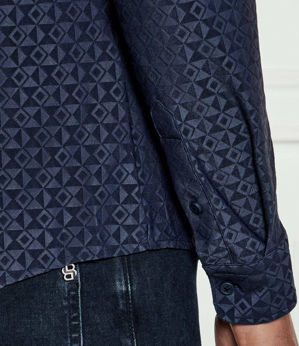 Рубашка P-ROAN-kent-C1-233 BOSS BLACK - темно-синий(50533591)