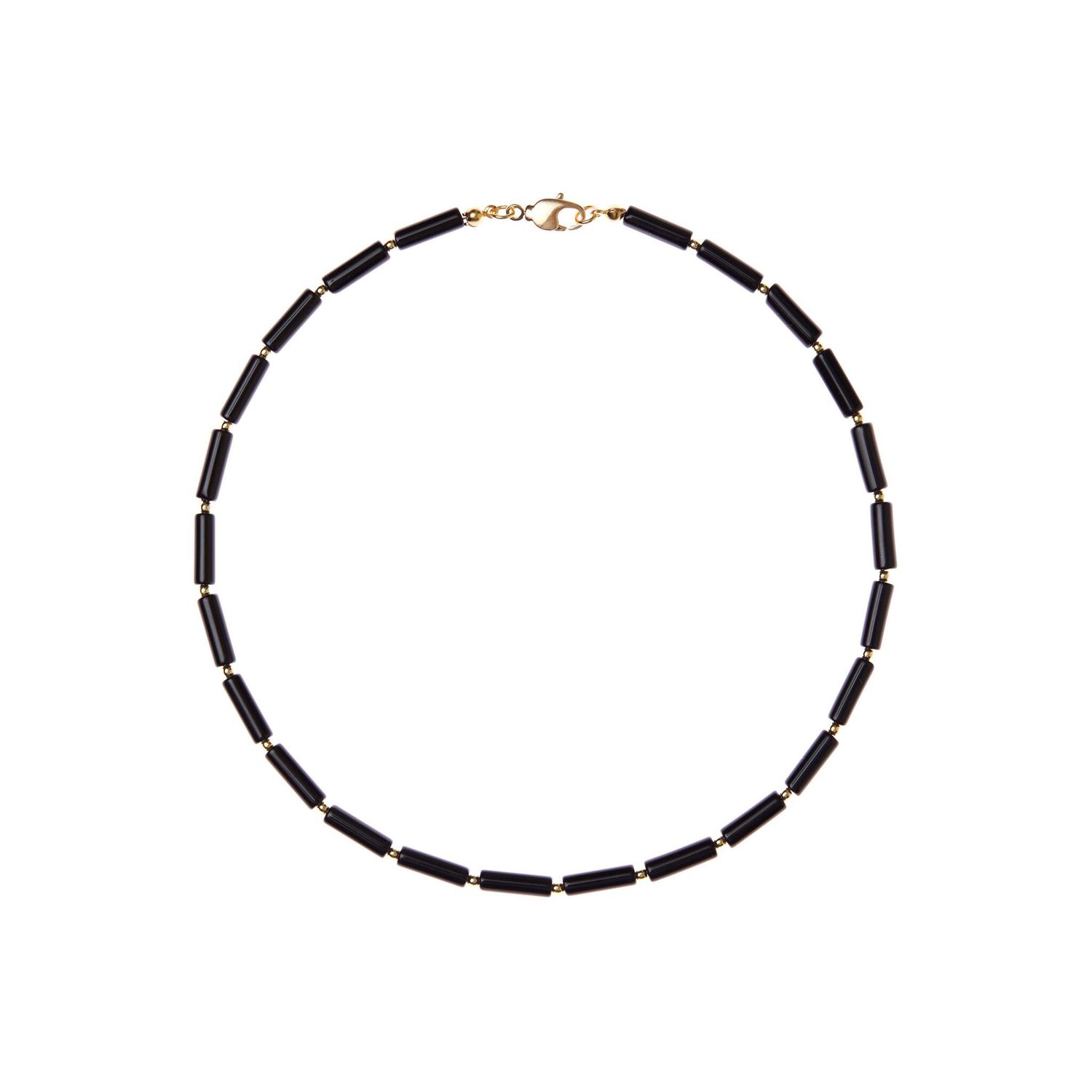 Колье Black Onyx Tube Necklace