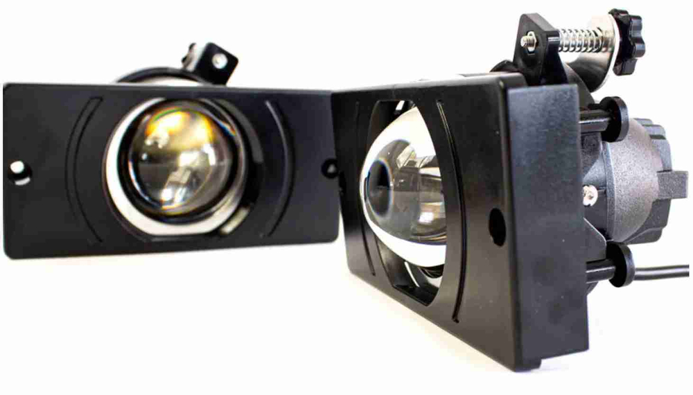 2111 - Б.-Желтый / ПТФ WD-2111 с регулировкой (белый, жёлтый свет) для ВАЗ 2110-2115, Камаз, светодиодные противотуманные фары, LZ (2 шт. / комплект)