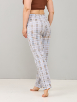 Брюки Б-18/клетка-рогожкабирюза