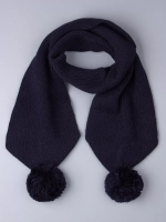 Шарф зимний вязаный с бубонами для детей