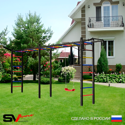 Уличная шведская стенка Sv Sport рукоход х 2 У51311 (Турник/"Лодочка"/Кронш бокс)
