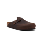 Шлепанцы кожаные boston leoi habana Birkenstock - коричневый(860131)