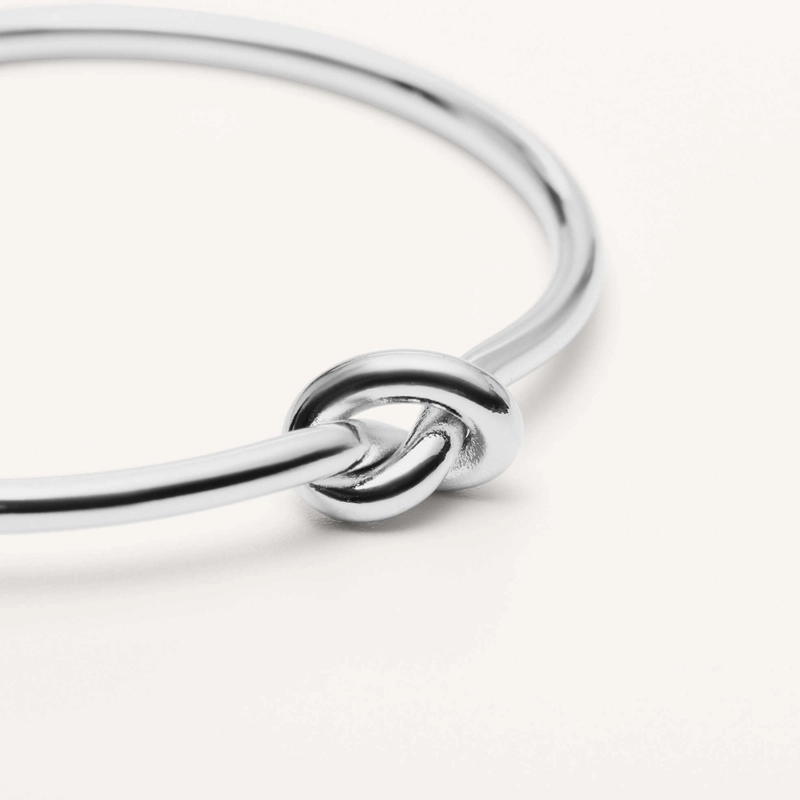 Браслет Свернутый Узел – Серебро