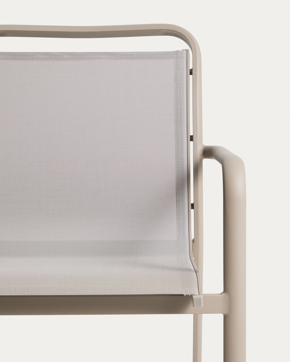 Уличный стул Luri из алюминия цвета таупе и бежевого текстиля