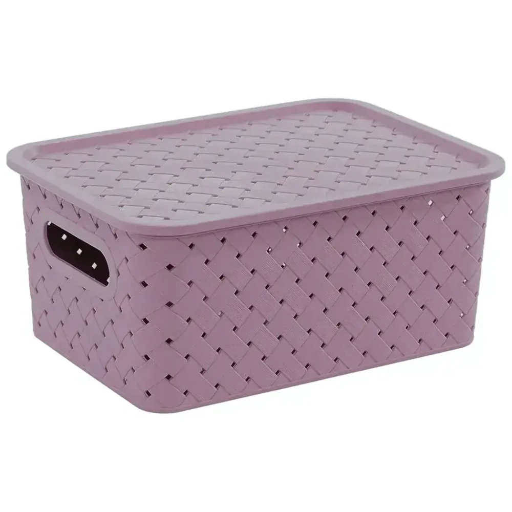 Корзинка Береста 3л 235х105мм с крышкой (сирень)