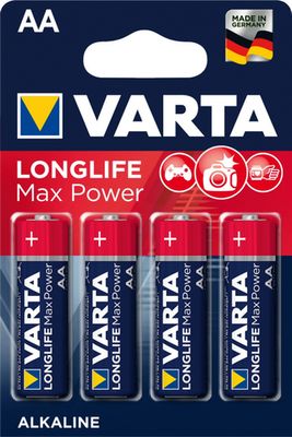 Батарейка Varta Longlife Max Power  AA/LR6 , ( 4 ) шт. в блистере, 04706101404