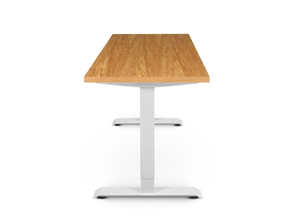 Регулируемый компьютерный стол Bazalt с регулировкой по высоте — столешница МДФ Дуб европейский