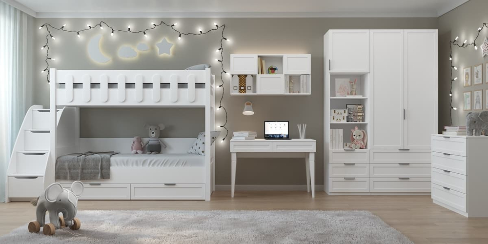 Шкаф распашной Нордик - 4, белый