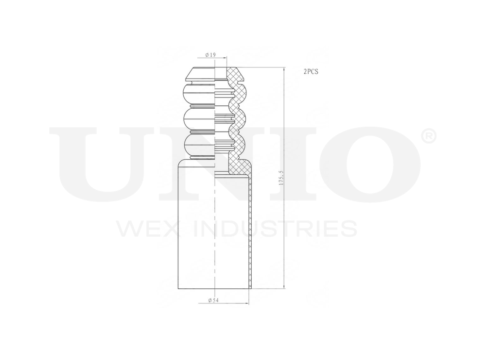 Комплект пыльника с отбойником UNIO DUC-50070